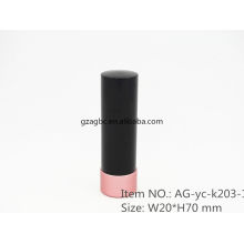 New Arrival Elegant Aluminum Cylindrical Lipstick Tube Container AG-yc-k203-1, cup size12.1/12.7,Custom color